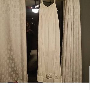 White gauze maxi dress